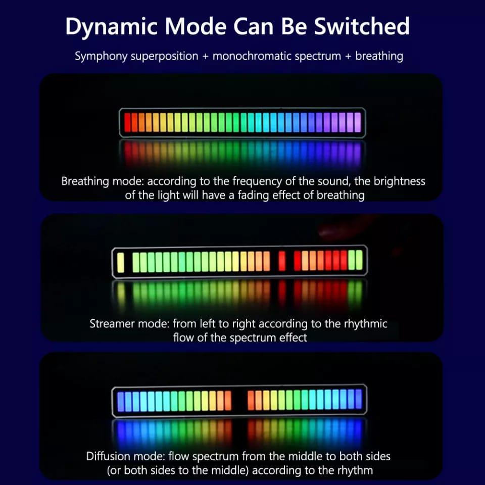Colorful Sound Control Light USB/32 LED Voice Activated Pickup Rhythm Strip Light