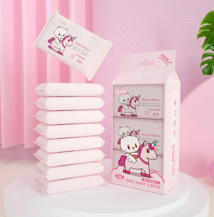 Kawai Cute Non Alcoholic Wet Tissue/Wipes 64 pieces