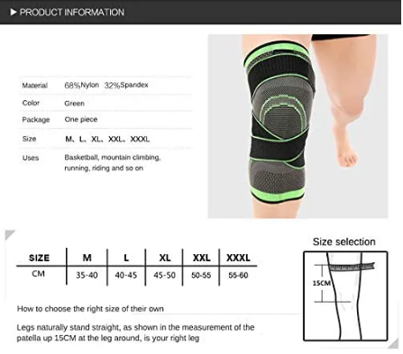 Adjustable Compression Knee Support Brace with Straps – Pain Relief & Joint Protection