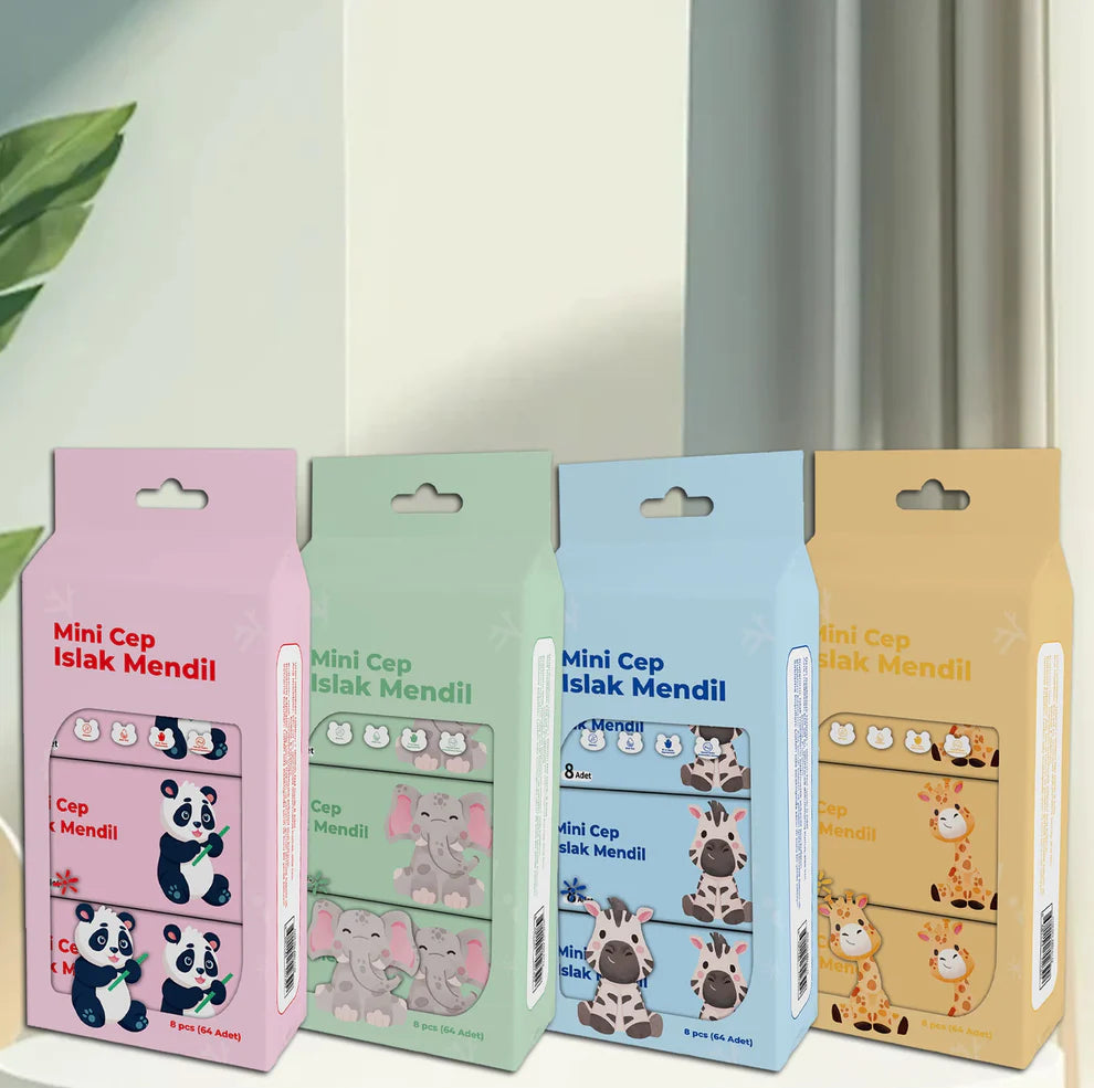 Kawai Cute Non Alcoholic Wet Tissue/Wipes 64 pieces
