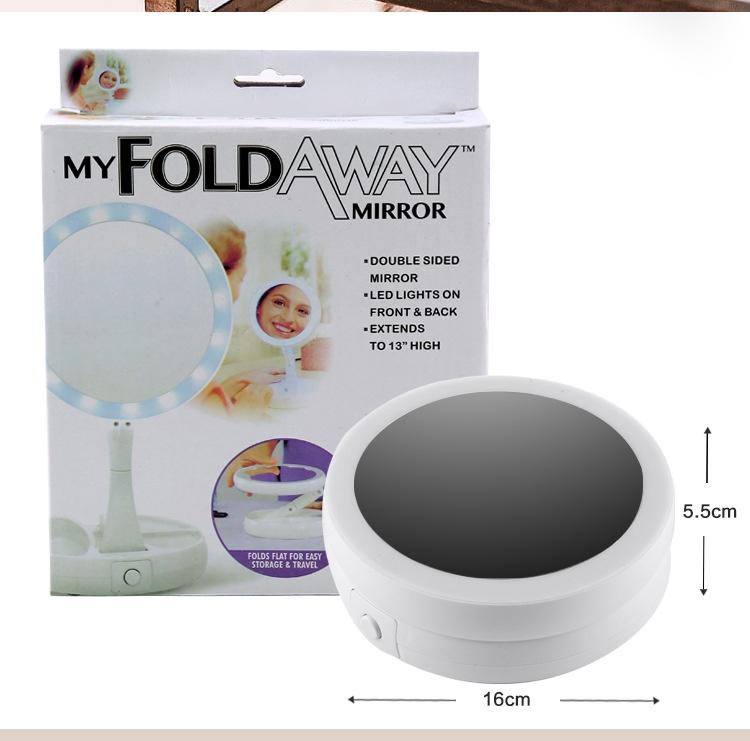 Led Fold-able Mirror USB Folding Lamp