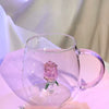 3D Artificial Rose Transparent Mug