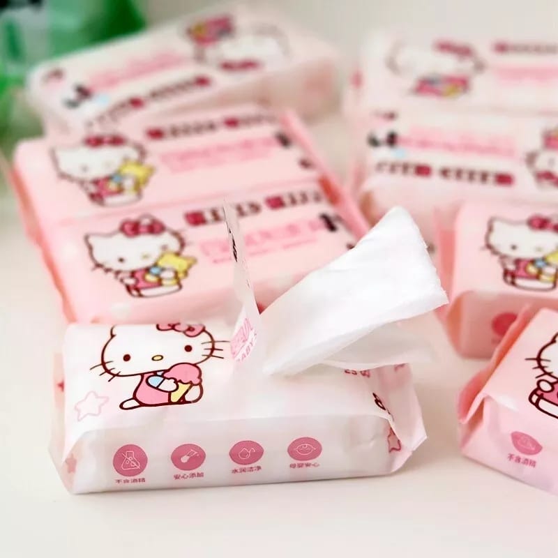 Kawai Cute Non Alcoholic Wet Tissue/Wipes 64 pieces