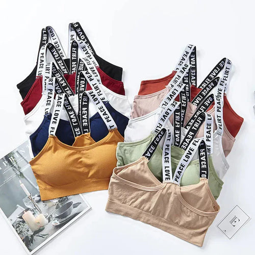 Gym Fitness Bra For Women Yoga Pad Sportswear Vest Tank Tops Push Up Sports Bras