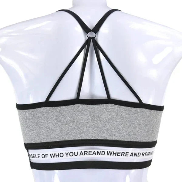 Stylish Back Full Cup Yoga & Gym Sports Bra – Quick Dry Seamless Padded Brassiere