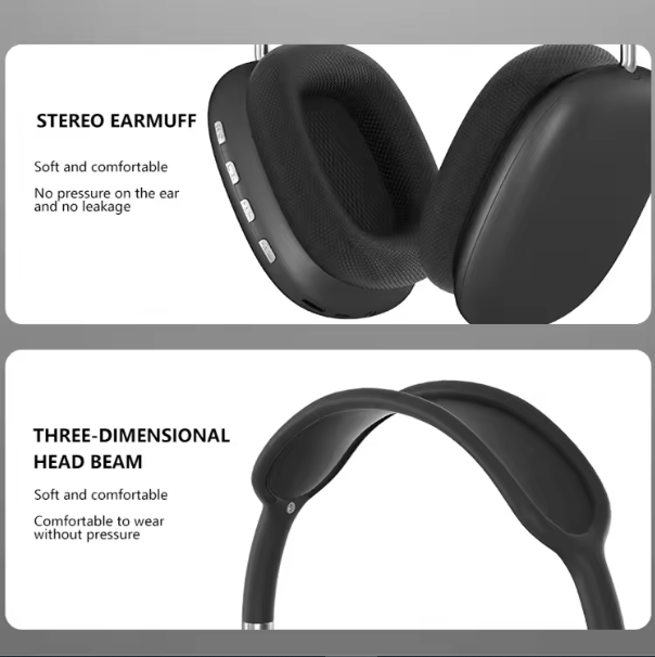 Air Pro Max Wireless Bluetooth Headphones - Noise Cancelling, TF Card Slot, Sports & Gaming