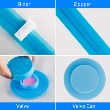 5 Pack Vacuum Storage Bags Travel Saving Package for Pillows Clothes Bedding Foldable Seal Compressed Closet Home Organizer